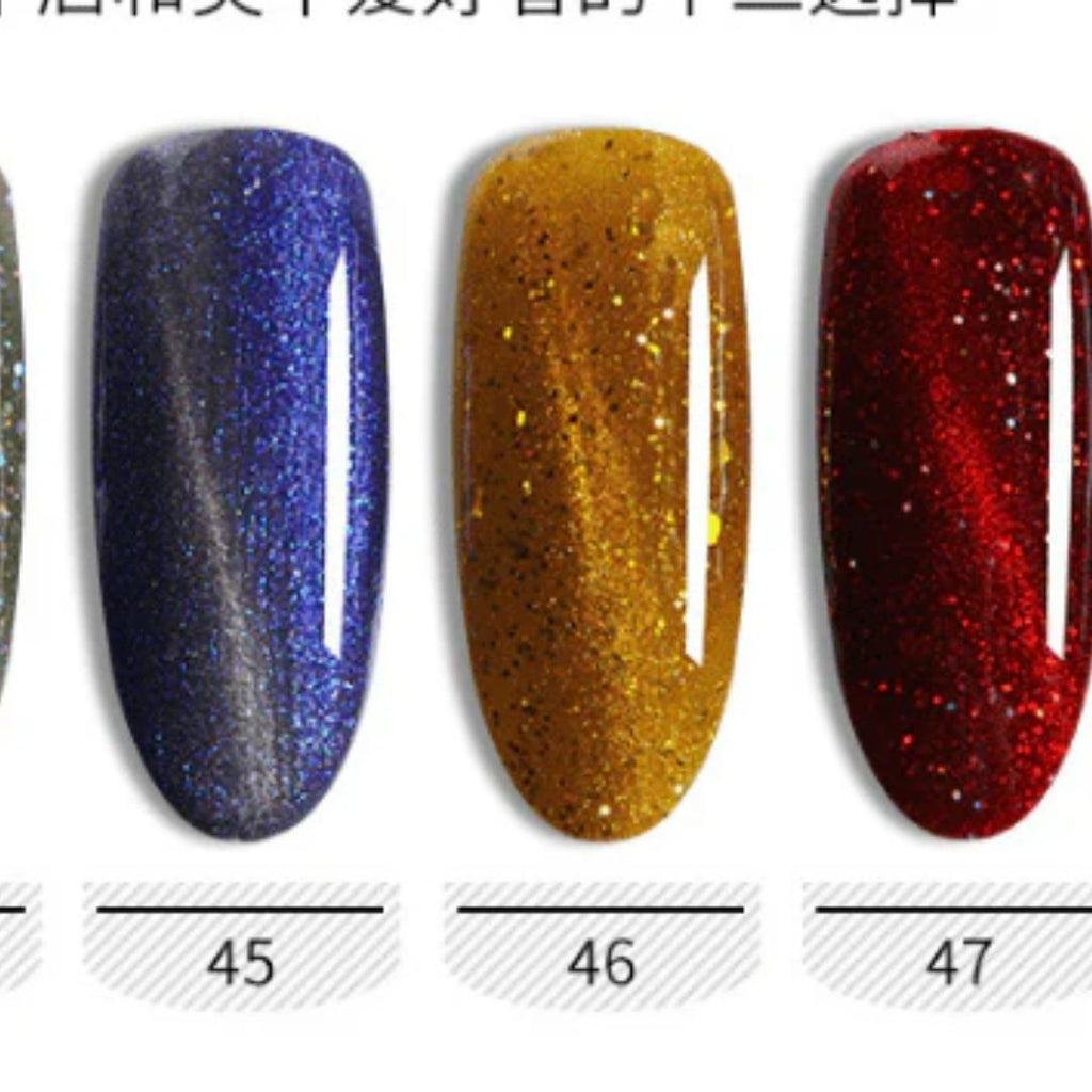 Cat’s Eye Gel Nail Polish Set 10ml – 48 Colours Ice Tou Phototherapy Nail Glue for Salon & Professional Nail Art