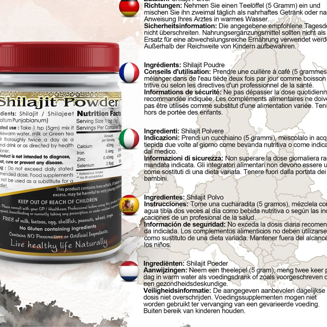 DivyaHerb Shilajit Powder 100g – Natural Mineral-Rich Daily Vitality & Wellness Support Supplement