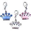 Sparkling Pet Collar Charm with 12 Crystals – Princess & Prince Boutique Pet Jewellery Pendant with Lobster Clasp