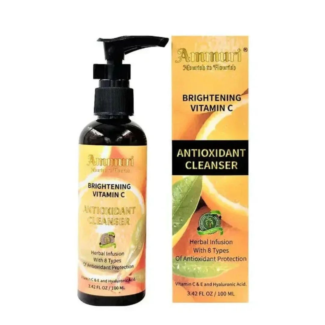 Ammuri Vitamin C Facial Cleanser 100ml – Brightening Daily Face Wash with Antioxidants for Radiant, Hydrated Skin