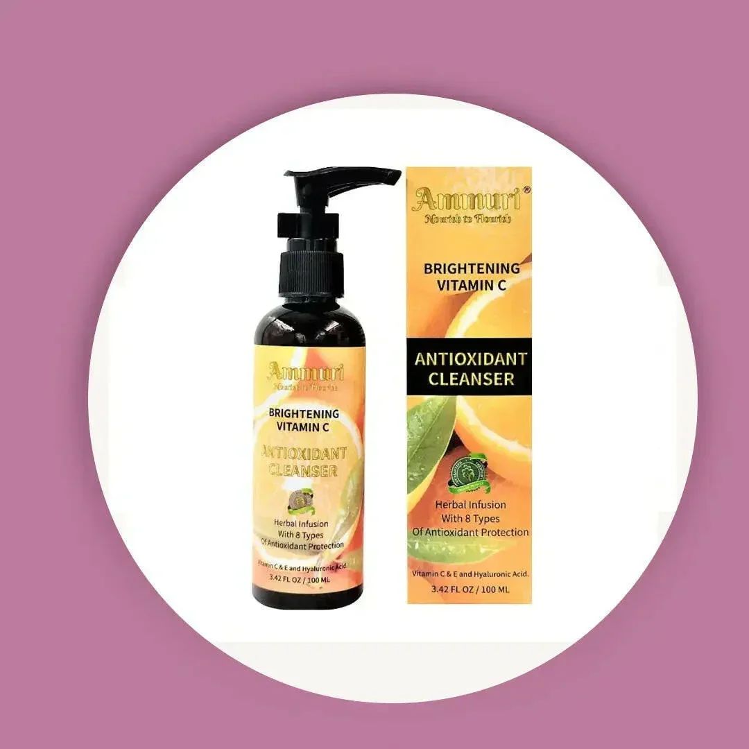 Ammuri Vitamin C Facial Cleanser 100ml – Brightening Daily Face Wash with Antioxidants for Radiant, Hydrated Skin