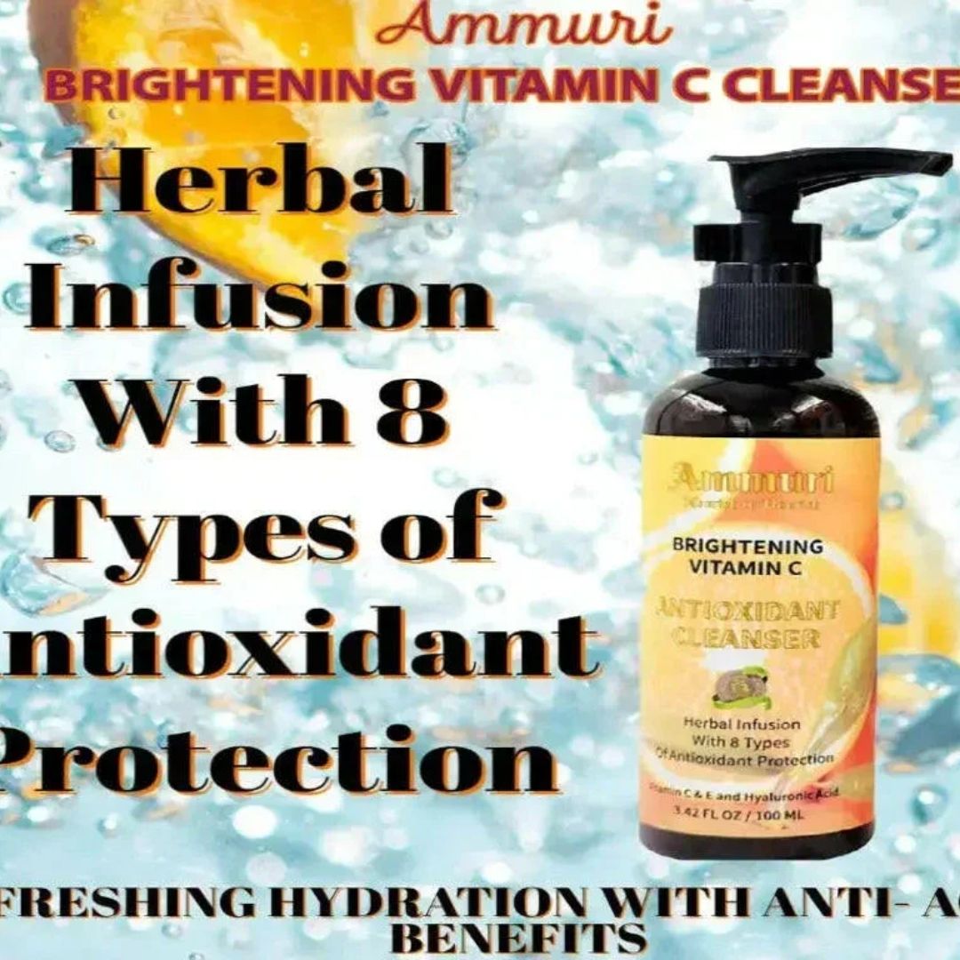 Ammuri Vitamin C Facial Cleanser 100ml – Brightening Daily Face Wash with Antioxidants for Radiant, Hydrated Skin