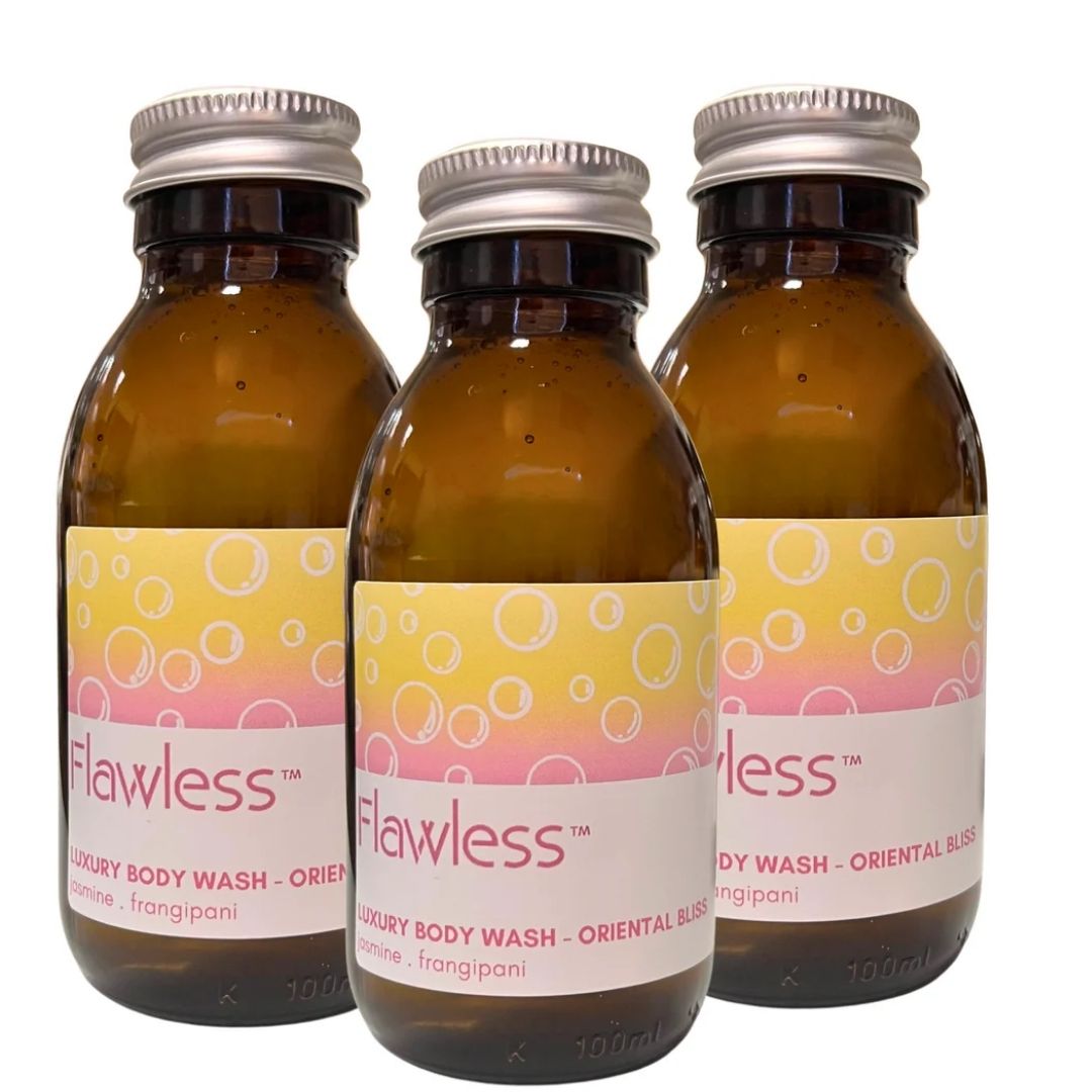 Flawless Luxury Shower Gel Oriental Bliss – Vegan Frangipani & Jasmine Body Wash with Aloe Vera
