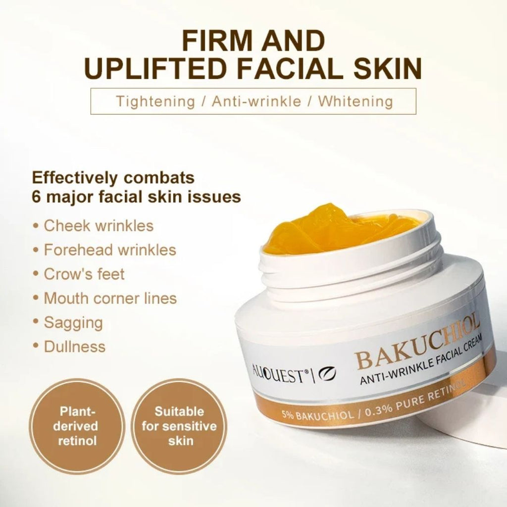 AUQUEST Anti-Wrinkle Facial Products Kit – 24K Gold Retinol Skincare Set for Dark Spots, Eye Bags & Firming