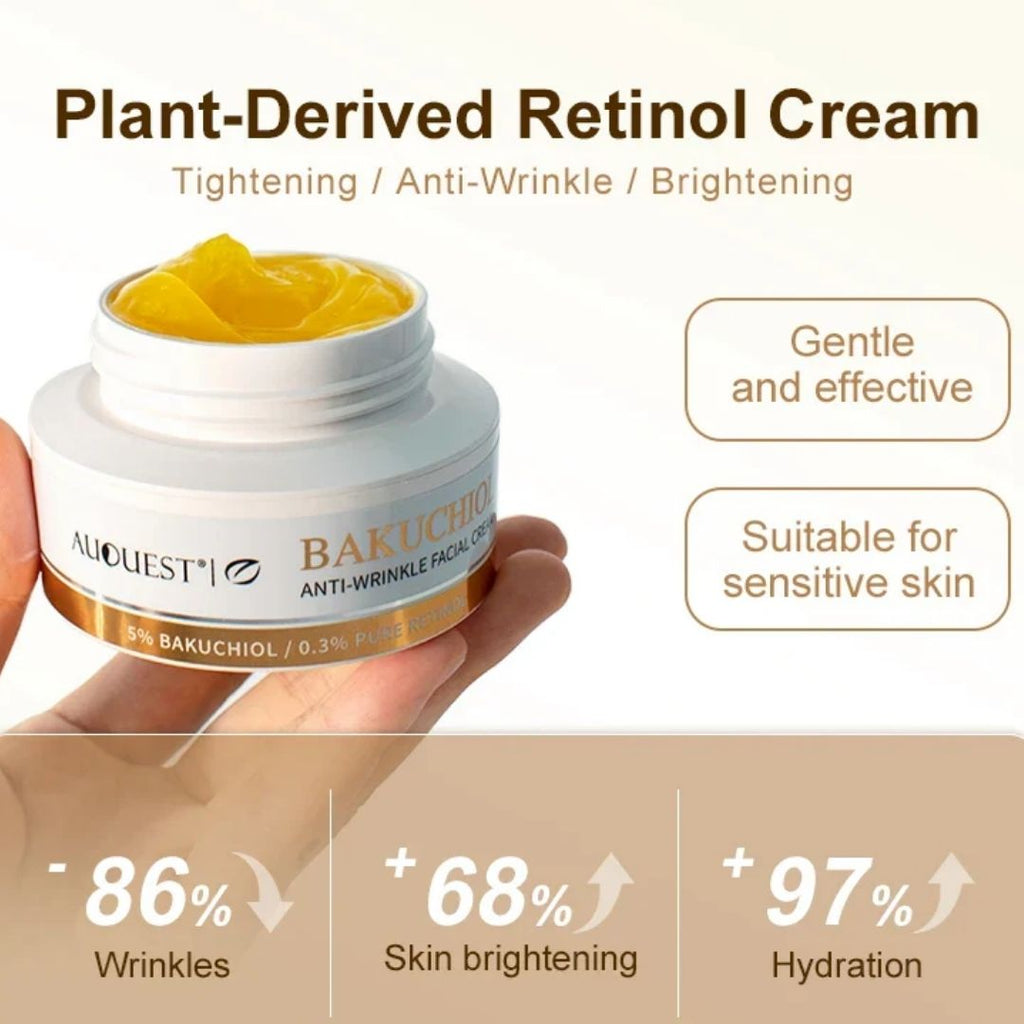 AUQUEST Anti-Wrinkle Facial Products Kit – 24K Gold Retinol Skincare Set for Dark Spots, Eye Bags & Firming