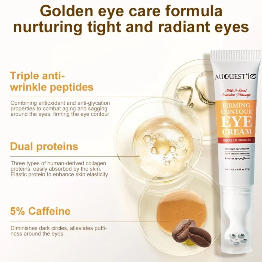 AUQUEST Anti-Wrinkle Facial Products Kit – 24K Gold Retinol Skincare Set for Dark Spots, Eye Bags & Firming