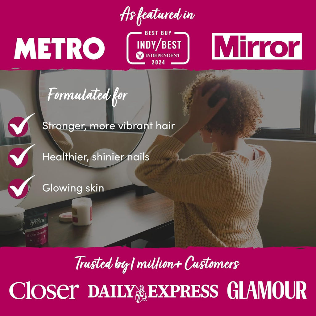 Biotin Hair Growth Supplement - 180 Vegan Tablets Enhanced with Zinc & Selenium, Hair Vitamins Complex - Biotin 10000 mcg - Hair Skin and Nails Vitamins for Women & Men