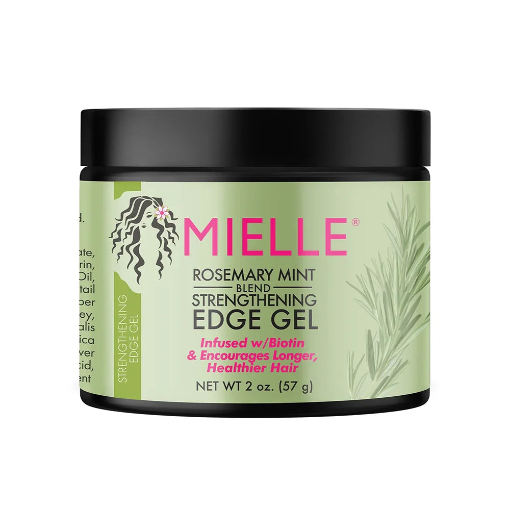 Mielle Rosemary Mint Edge Gel 2oz – Strong Hold Edge Control for Sleek Edges & Baby Hair