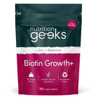 Biotin Hair Growth Supplement - 180 Vegan Tablets Enhanced with Zinc & Selenium, Biotin 10000 mcg - for Women & Men