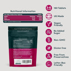 Biotin Hair Growth Supplement - 180 Vegan Tablets Enhanced with Zinc & Selenium, Biotin 10000 mcg - for Women & Men